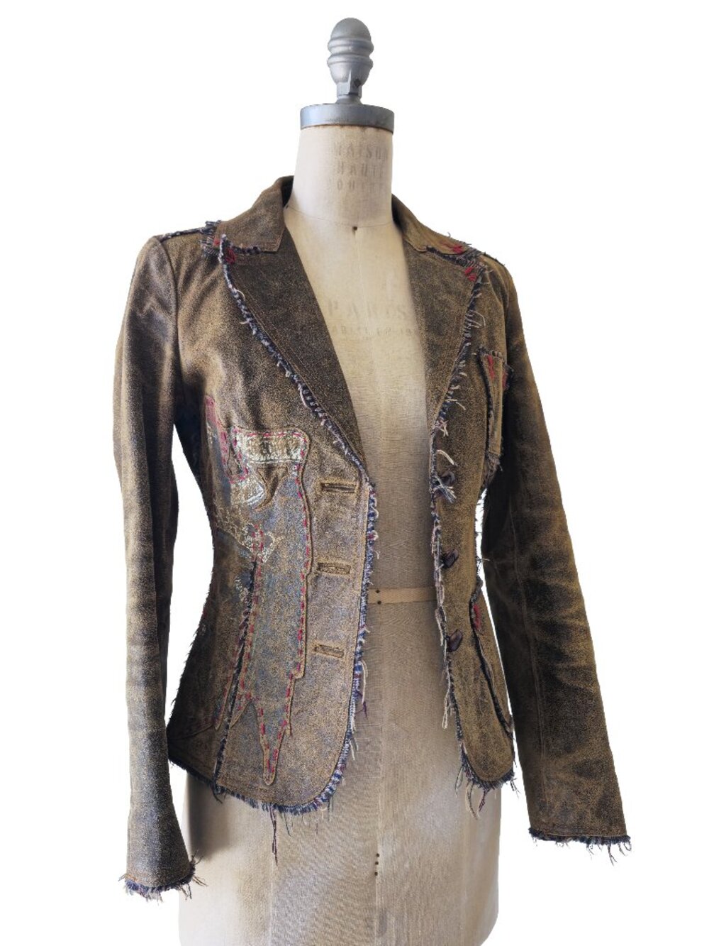 RAW7 Hand-Finished Distressed Genuine Leather Blazer – Nordstrom – Small